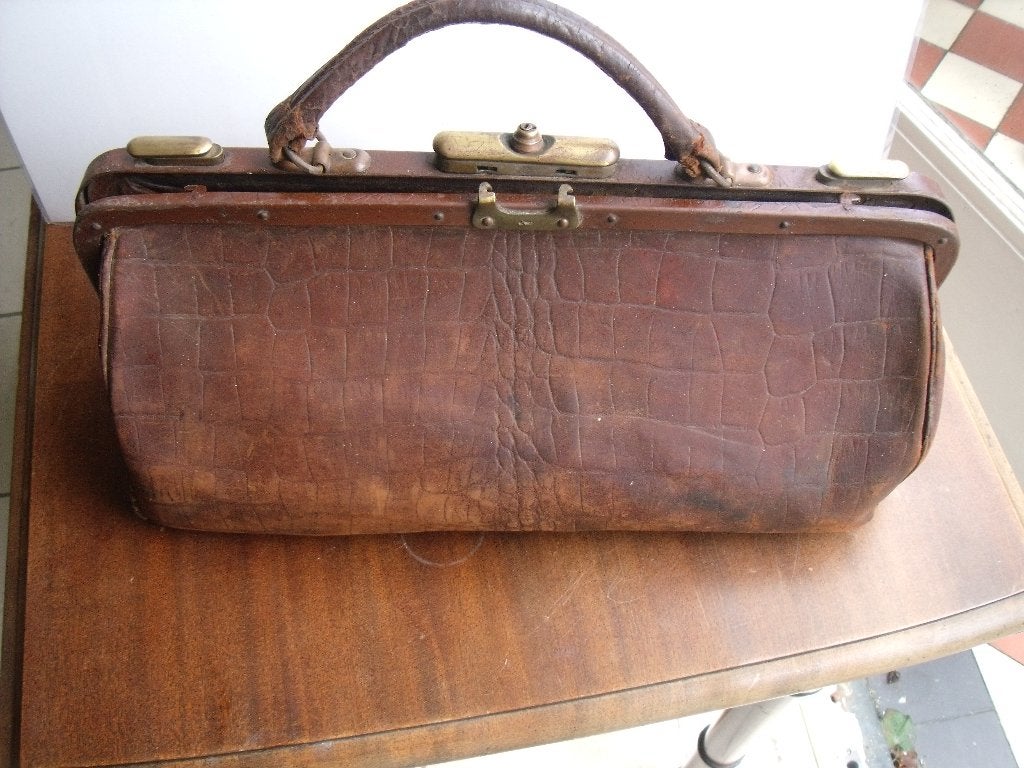 dokterstas vintage, 40 tot 60 cm, 30 cm of meer, Gebruikt, Bruin