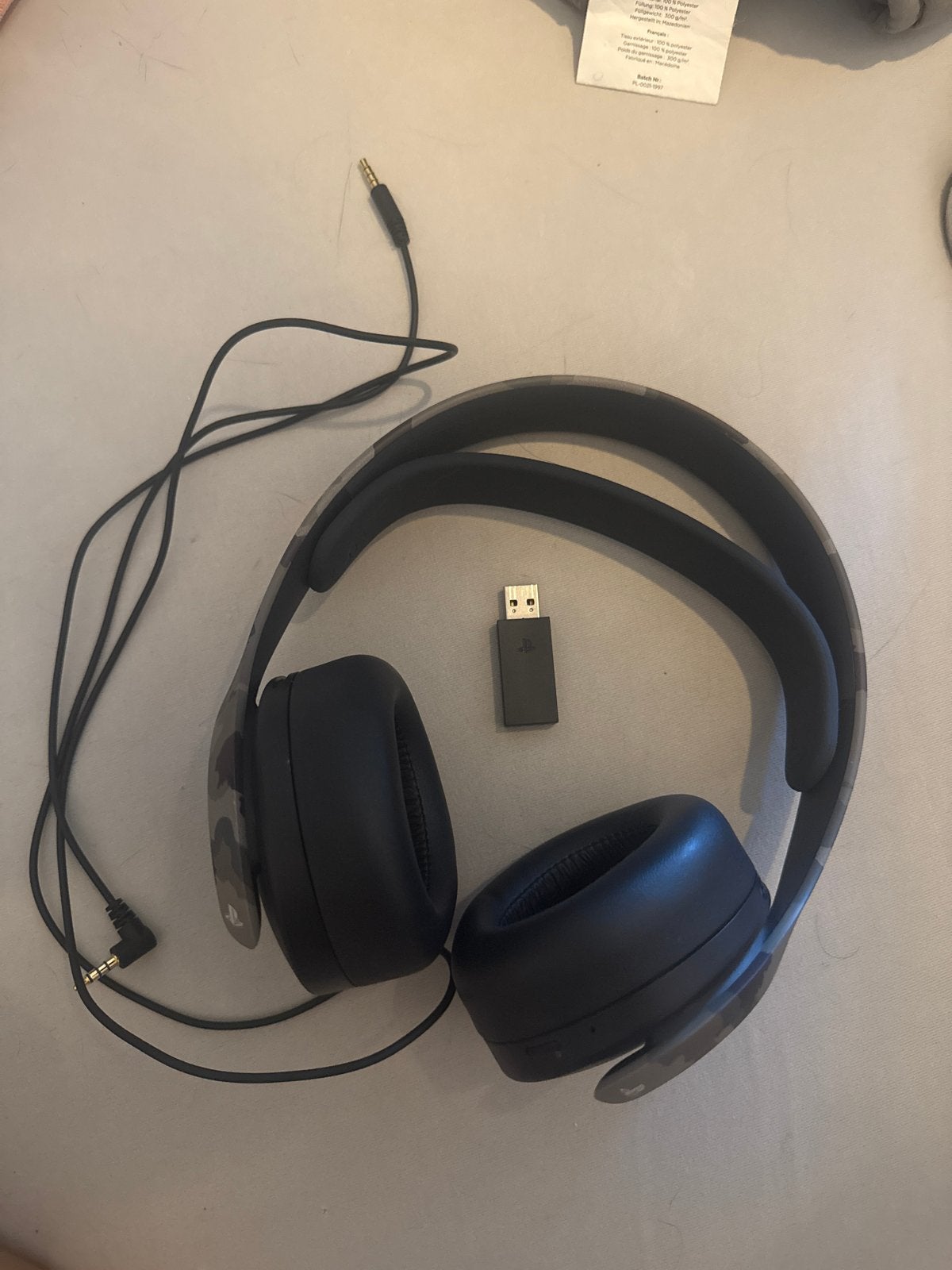 Sony PlayStation camouflage Wireless Headset (PS4/PS5), Gebruikt, Ophalen of Verzenden, Zwart, Draadloos