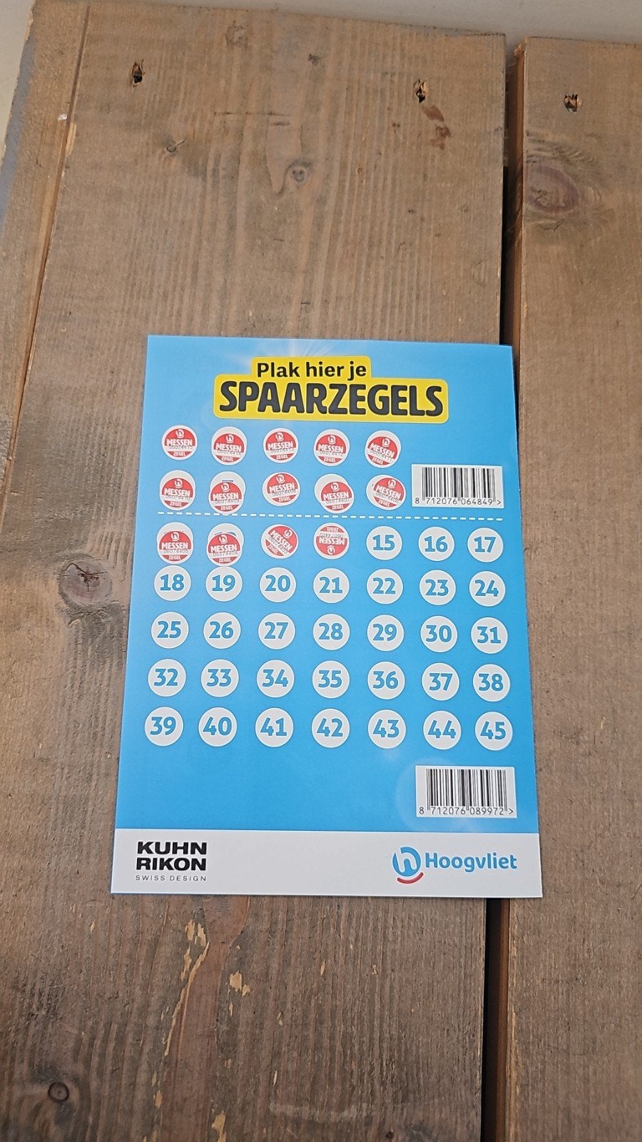 Gezocht Hoogvliet spaarkaart Kuhn Rikon messen (leeg), Ophalen of Verzenden