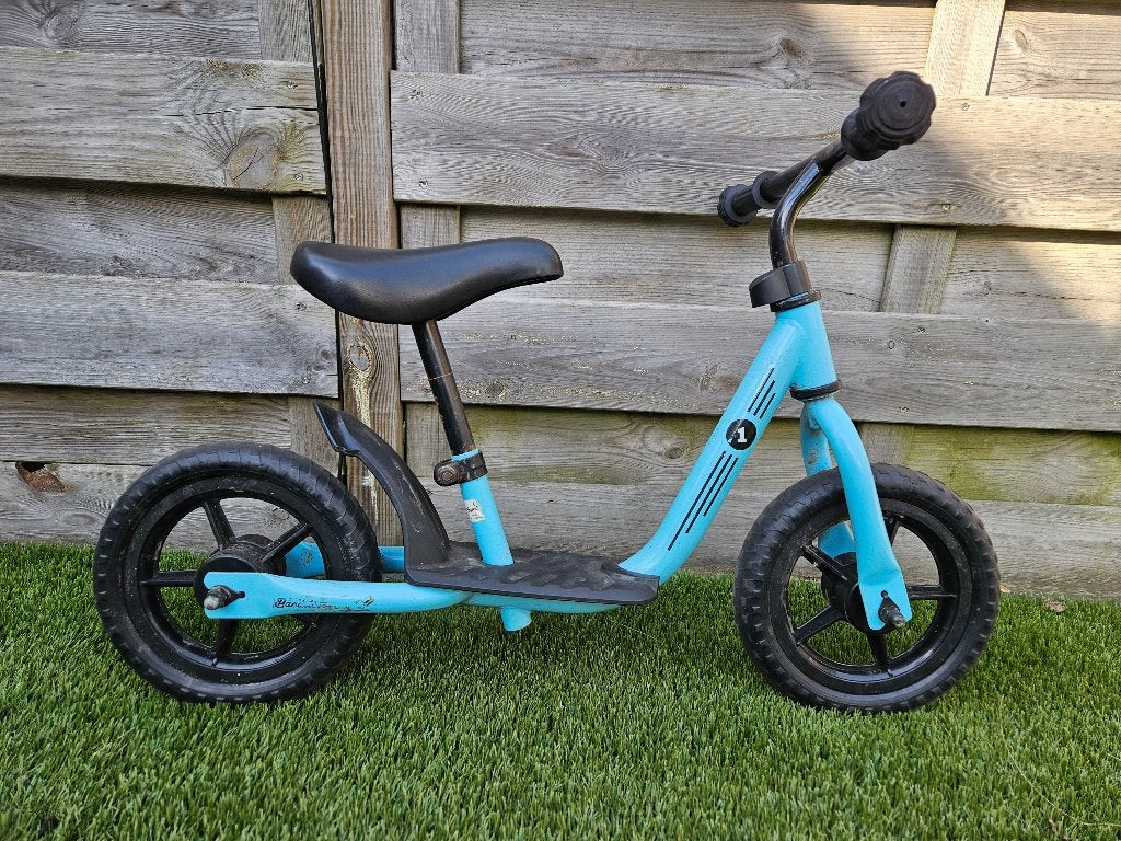 Loopfiets Starter retro blauw (prijsdrop!), Kinderen en Baby's, Speelgoed | Buiten | Voertuigen en Loopfietsen, Gebruikt, Loopfiets