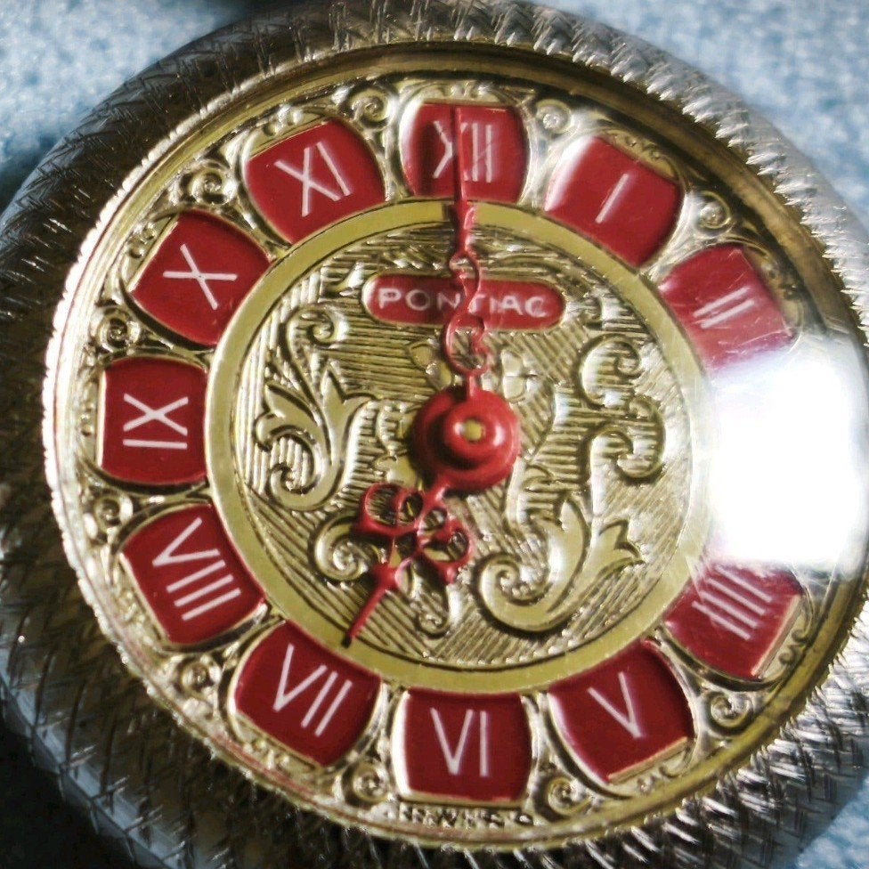 Vintage Pontiac mini zakhorloge 23 mm – mech. hand opwinding, Ophalen of Verzenden, Staal, Overige merken