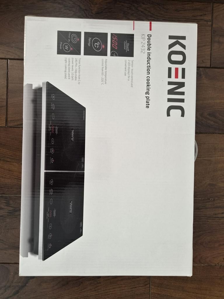 Koenic Dubbele Inductie Kookplaat, Ophalen, Nieuw, 3 kookzones of minder, Inductie