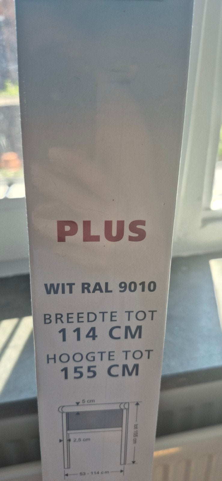 HAMSTRA Rolhor dakraam Plus wit 114x155 cm - Nieuw in verpak, 80 tot 120 cm, 120 tot 160 cm, Nieuw, Ophalen of Verzenden