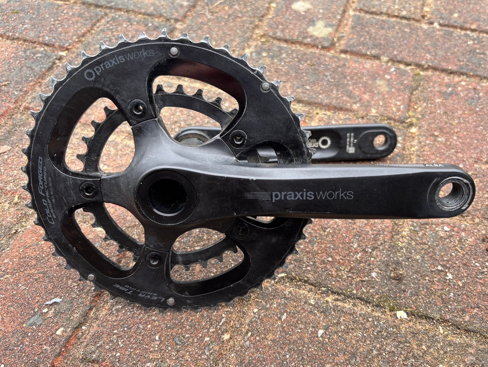 Praxis Works Crankstel, Fietsen en Brommers, Ophalen of Verzenden, Gebruikt, Crankstel of Pedalen, Aluminium