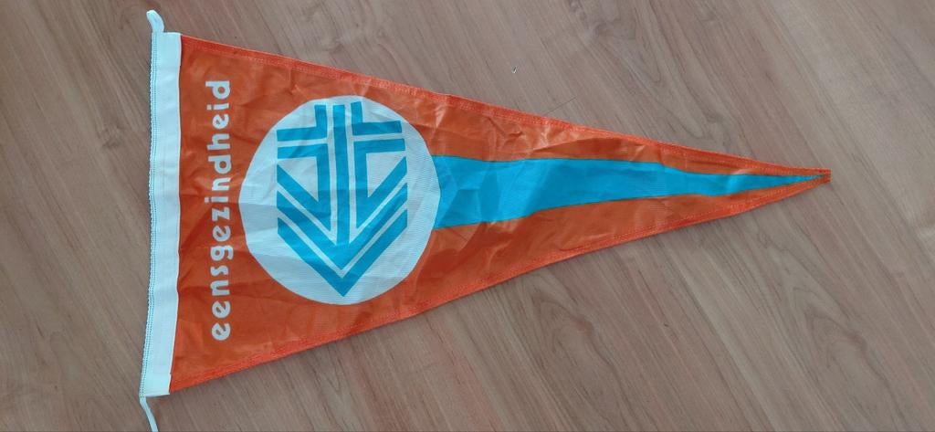 Vintage:Eensgezindheid wimpeltje 30 x 60 cm scheepvaartvlag, Ophalen of Verzenden