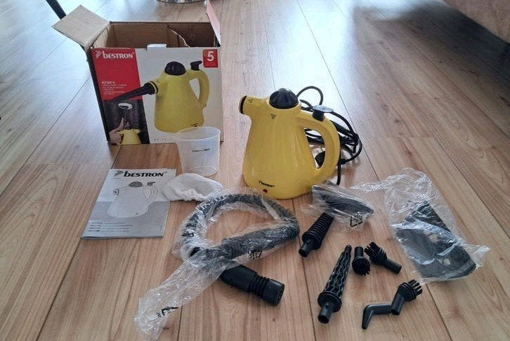 Bestron handstoomreiniger met accessoires, Ophalen of Verzenden, Zo goed als nieuw, Stoomreiniger