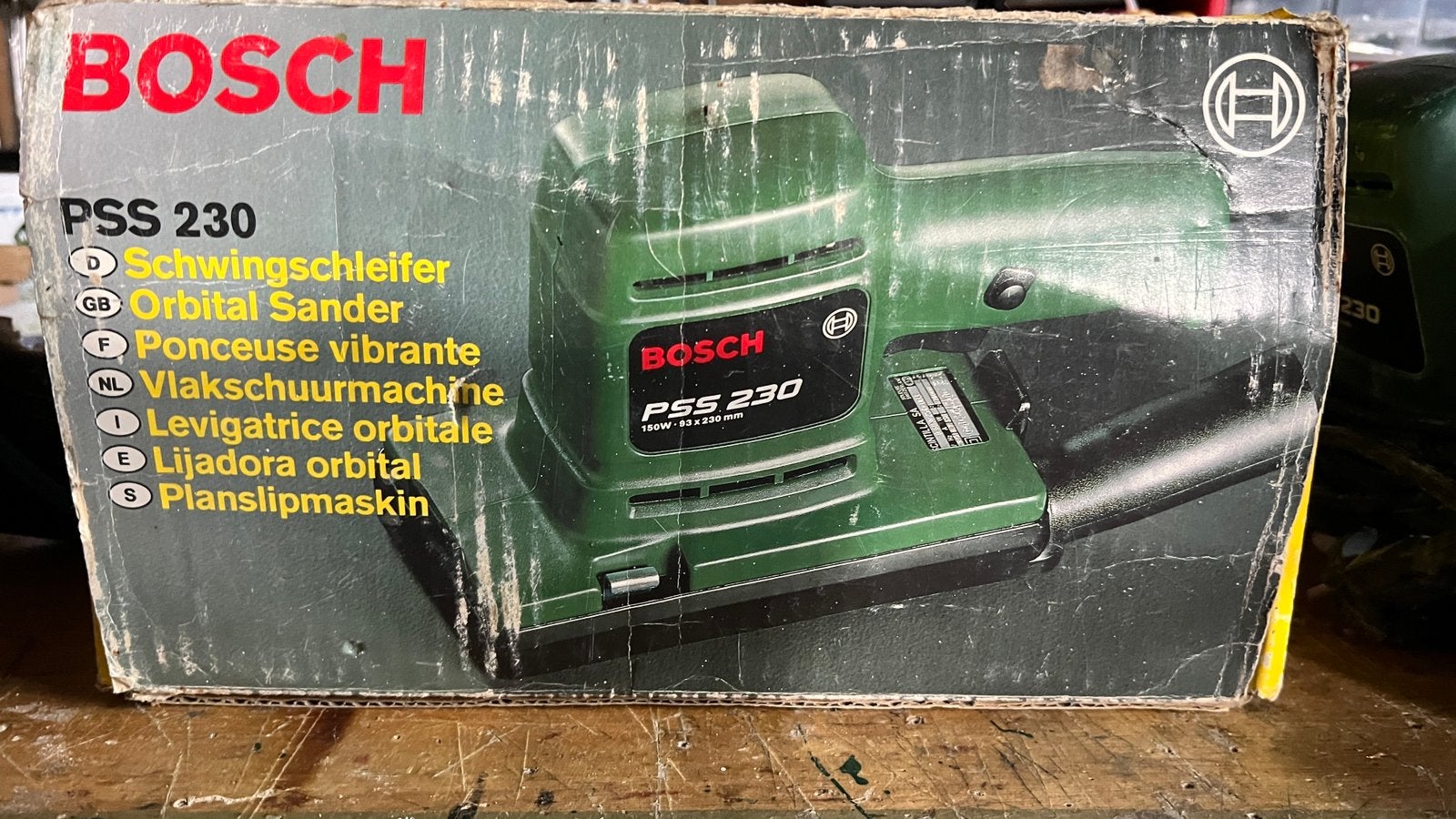 BOSCH PSS 230 VLAKSCHUURMACHINE, Ophalen, Gebruikt, Minder dan 600 watt, Vlakschuurmachine