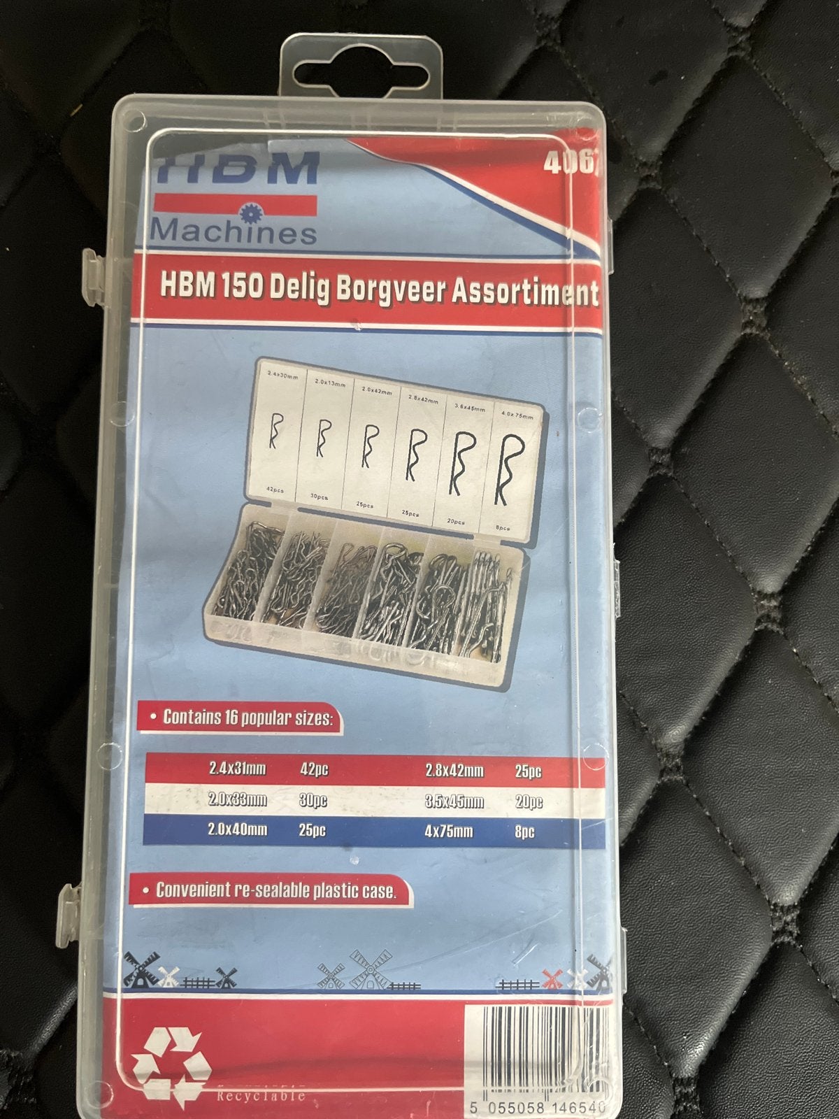 HBM 150 Delig Borgveer Assortiment - Diverse Maten, Ophalen, Nieuw, 50 tot 100 mm, Overige typen