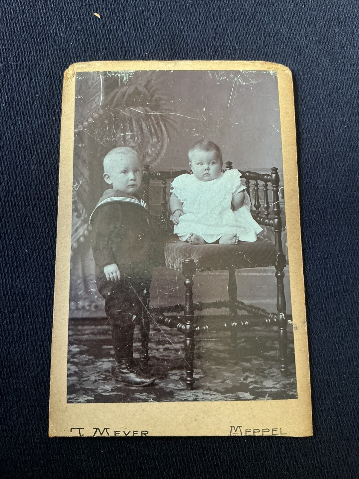 CDV, Kinderen, JOSEF MEIJER, MEPPEL, Carte de Visite, Verzamelen, Ophalen of Verzenden, Voor 1940, Gebruikt, Foto