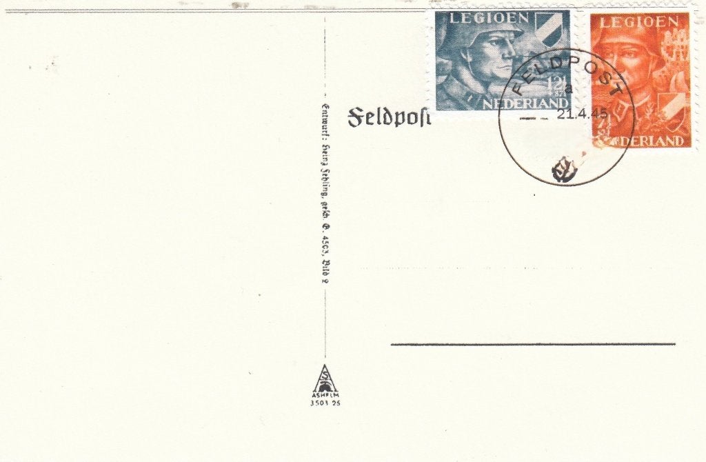 Nederland- 3.23.9- 1942 -Legioenzegels- Kaart- Oorlog- Lees-, Postzegels en Munten, Postzegels | Nederland, Verzenden, Na 1940