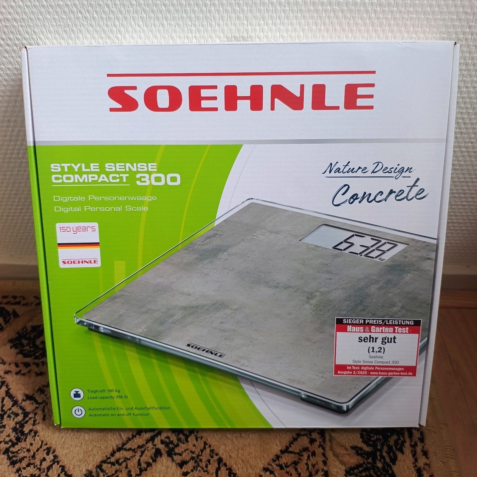Soehnle Digitale Personenweegschaal Style Sense Compact 300, Witgoed en Apparatuur, Weegschalen, Zo goed als nieuw, Digitaal, Personenweegschaal