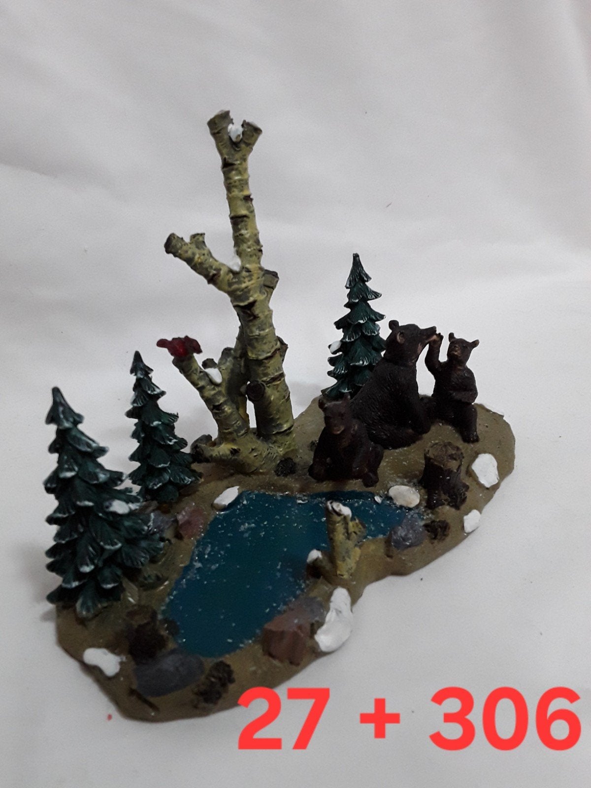 Lemax 03341 landscape accent mother bear and cubs jaar 2000., Ophalen of Verzenden
