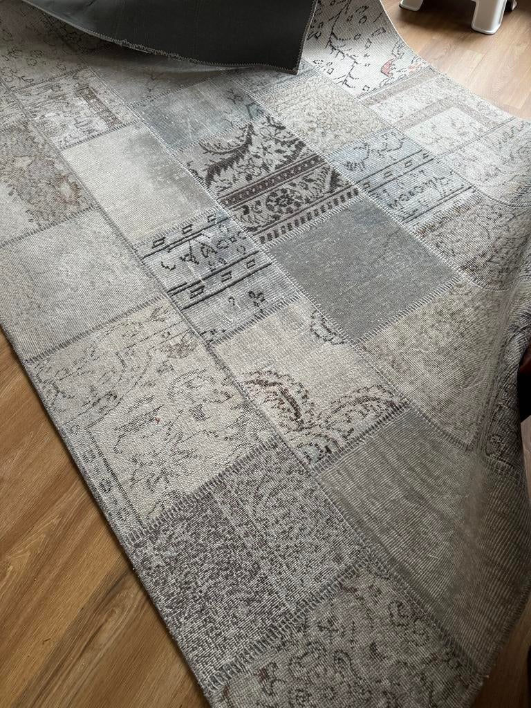 IKEA SKREBORG Patchwork Vloerkleed Grijs/Beige, Huis en Inrichting, Stoffering | Tapijten en Kleden, Ophalen, Gebruikt, 150 tot 200 cm