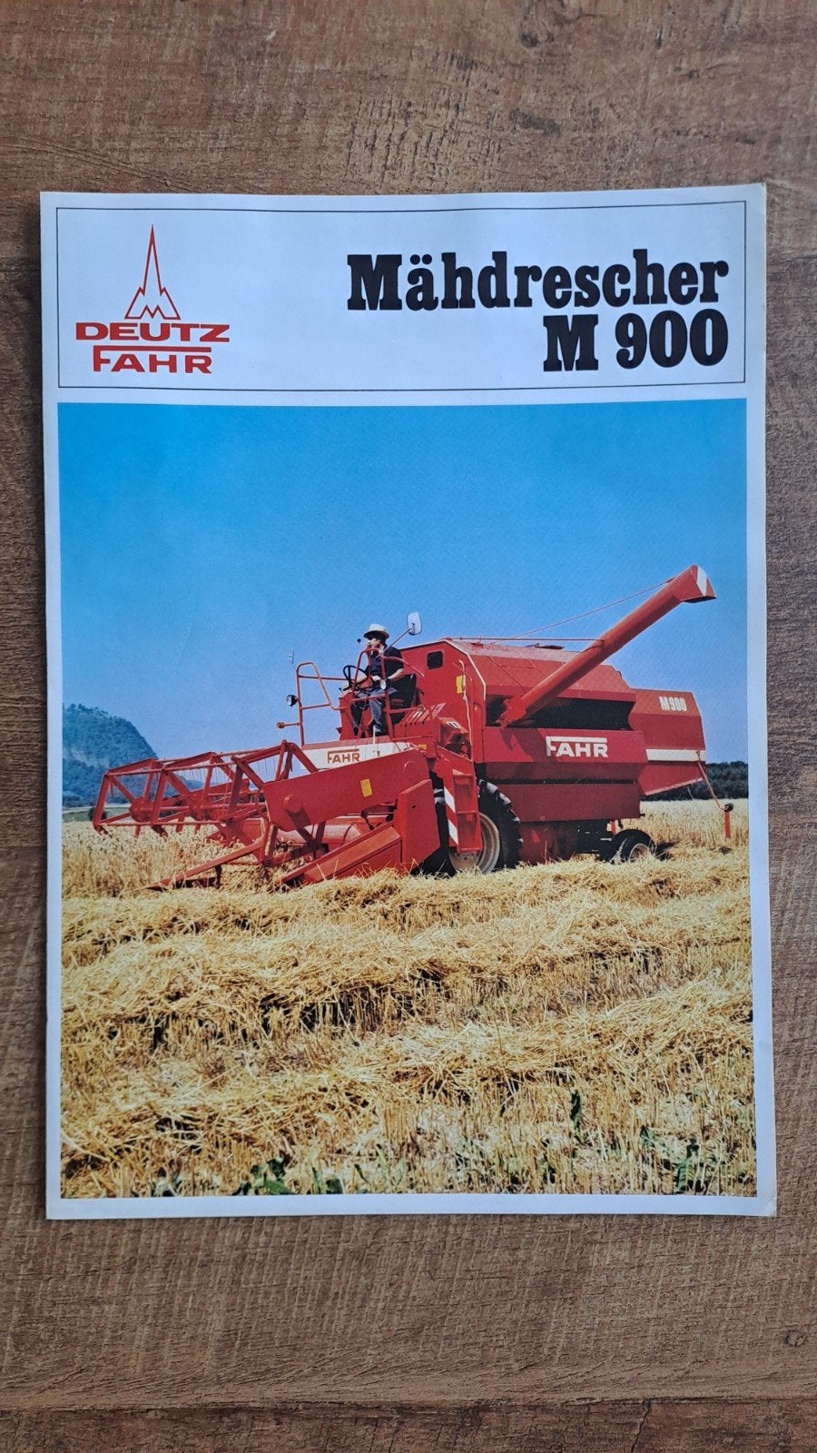 folder DEUTZ FAHR Mähdrescher,  Maaidorser M 900, Boeken, Ophalen of Verzenden, Zo goed als nieuw, Folder