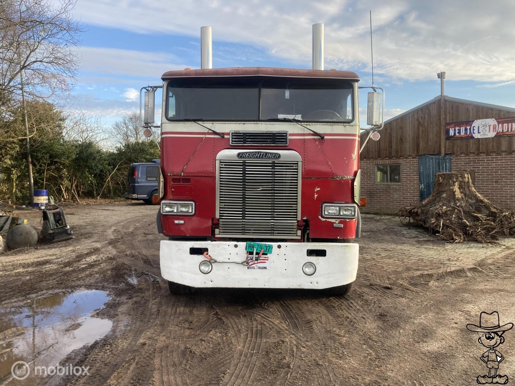 Freightliner Fla COE frontsteer jake brake! caterpillar 3406, Overige merken, Achterwielaandrijving, Bedrijf, Te koop
