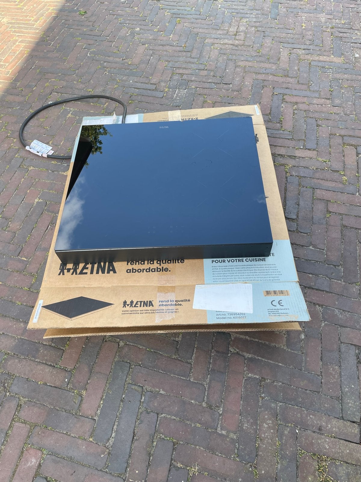 ETNA KI1160ZT 2-fasen inductiekookplaat met ombouw, Witgoed en Apparatuur, Kookplaten, Ophalen, Gebruikt, 4 kookzones, Inbouw