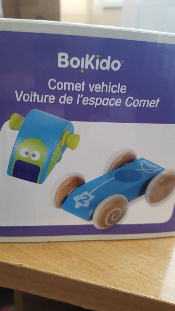 Houten boikido auto"comet"., Verzenden, Allégre puériculture S.A.S, Nieuw, Duw- of Trekspeelgoed