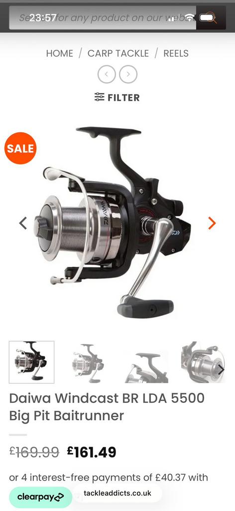 Daiwa windcast br5500 lda 3 stuks zgan, Watersport en Boten, Hengelsport | Karpervissen, Ophalen of Verzenden, Zo goed als nieuw