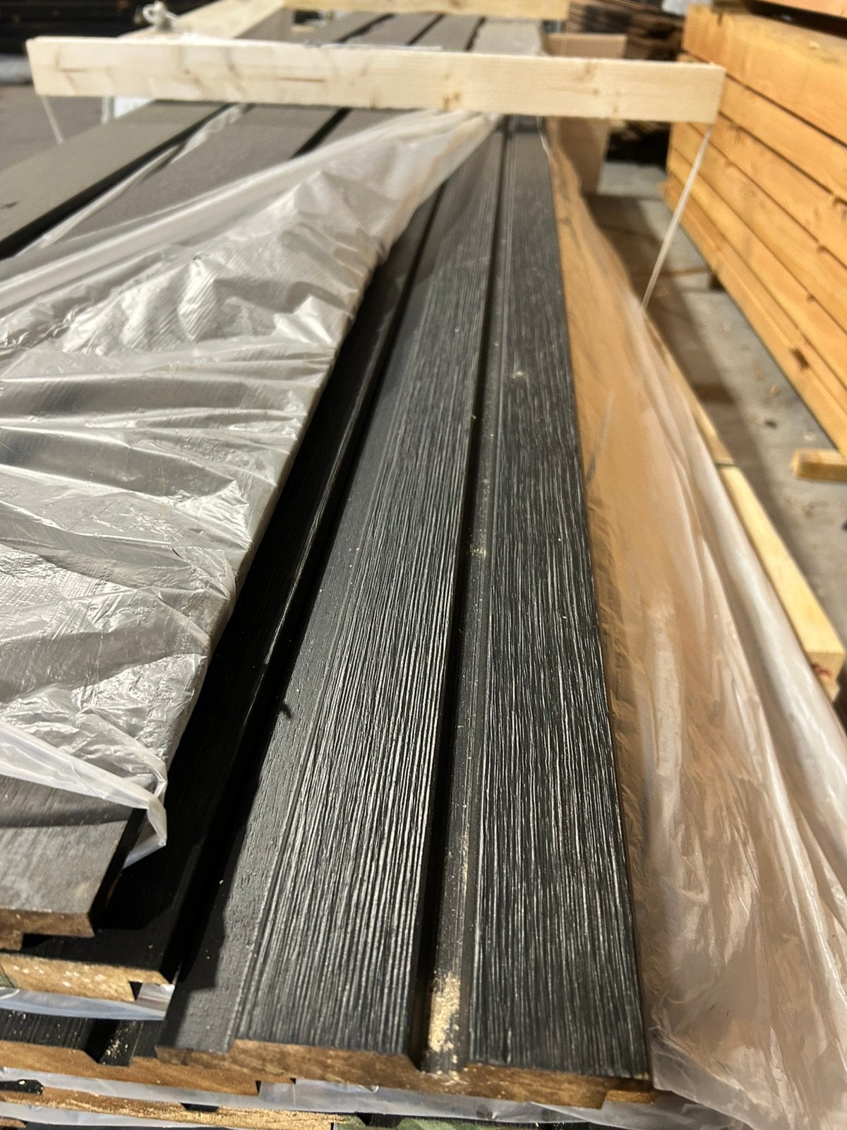 Frake doubleprofiel geborsteld grijs., Doe-het-zelf en Verbouw, Hout en Planken, Ophalen, 25 tot 50 mm, Zo goed als nieuw, Plank