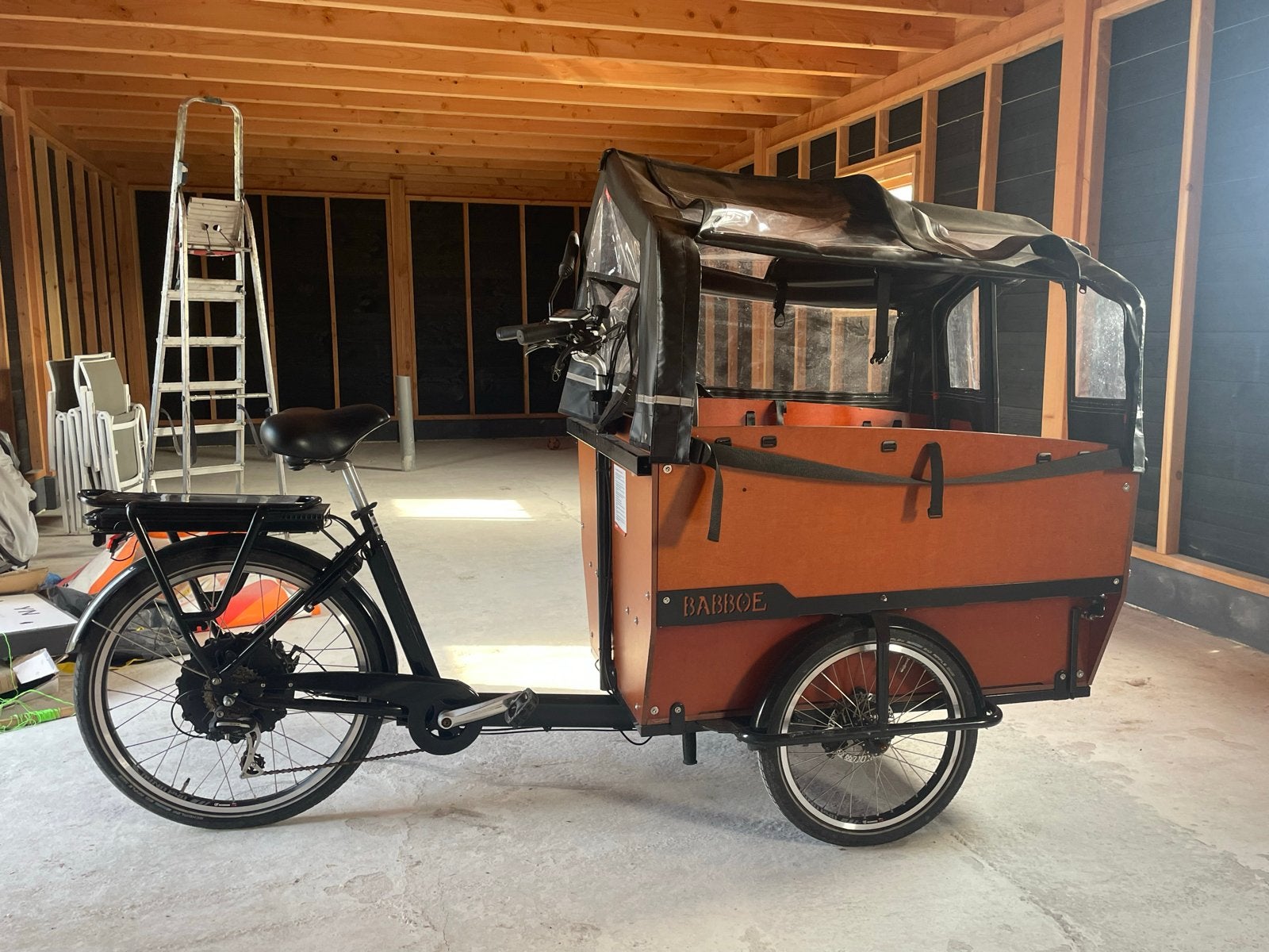 Babboe Max-E Bakfiets - Elektrisch, Ruim en Compleet, 4 kinderen of meer, Gebruikt, Elektrisch, Schijfrem