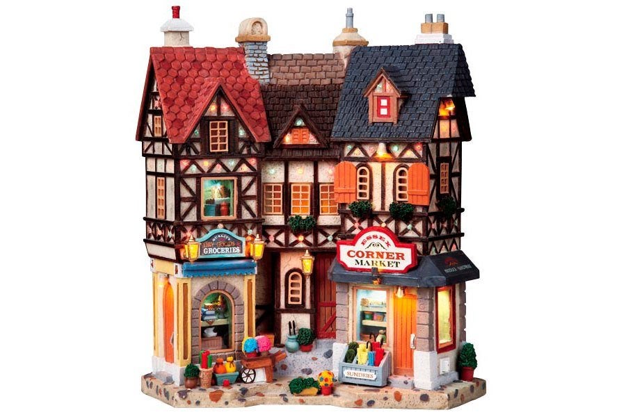 Lemax Essex Corner Market (Facade), Diversen, Kerst, Verzenden, Zo goed als nieuw