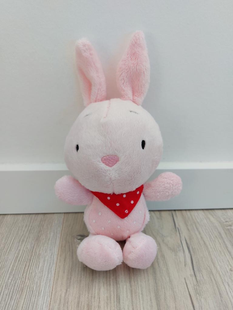 Knuffel spiegelburg haas konijn sjaal lapin peluche  K8680, Ophalen of Verzenden, Zo goed als nieuw, Beer