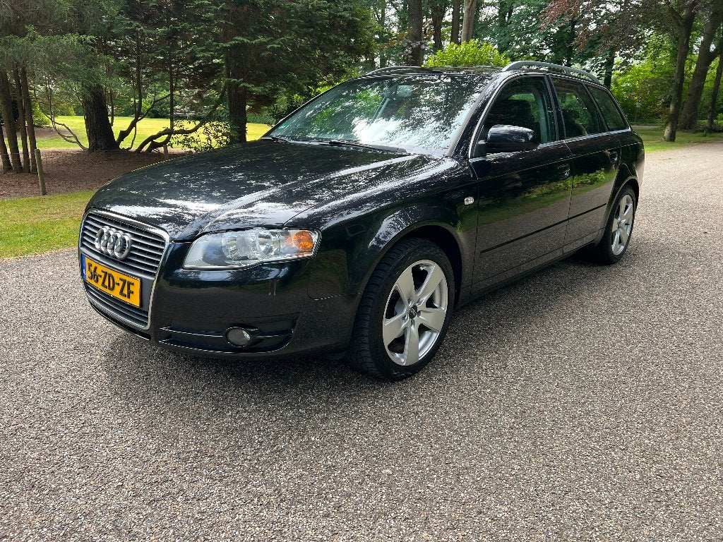 Audi A4 2.0 96KW Avant 2008 Zwart Leder PDC Trekh. APK 1-'27, Auto's, Audi, Voorwielaandrijving, Parkeersensor, 730 kg, Zwart