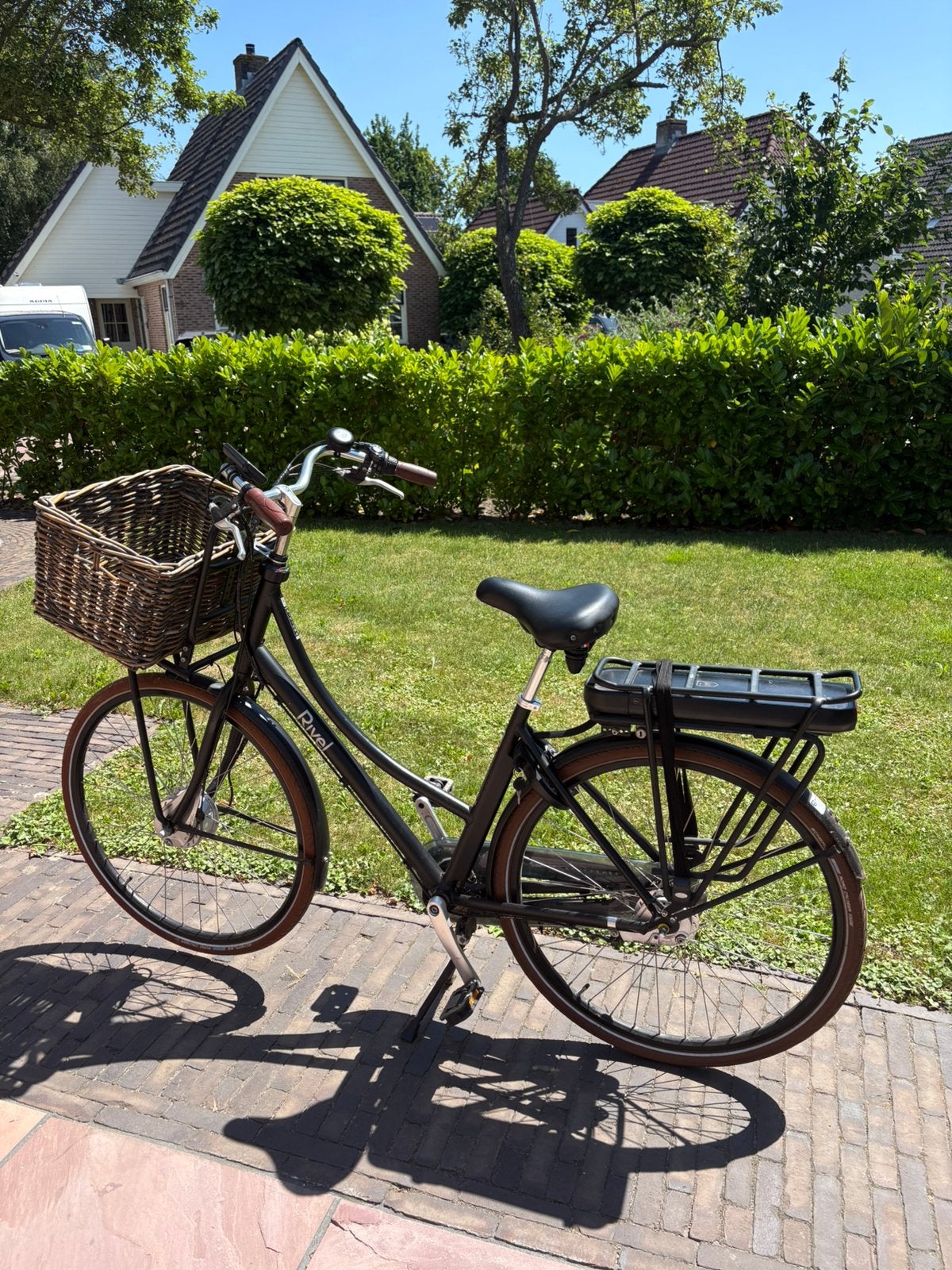 Nette elektische damesfiets (framemaat: 49 cm) - Rivel, Fietsen en Brommers, Elektrische fietsen, Gebruikt, 47 tot 51 cm, 30 tot 50 km per accu