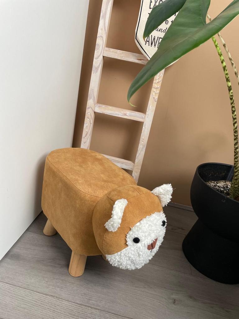 Leuke poef in de vorm van een schaapje, Ophalen of Verzenden, Zo goed als nieuw, Bruin, Textiel