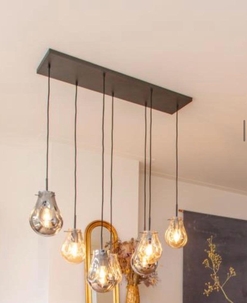 Coco Maison hanglamp Charlie - 7 lichten, Ophalen, Zo goed als nieuw, Metaal, E27 (groot)