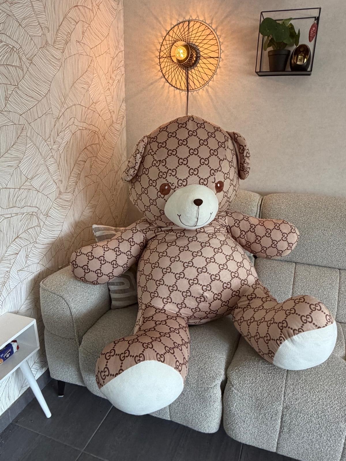 Grote Gucci-stijl Teddybeer - Luxe Decoratie, Overige merken, Overige karakters, Beer, Nieuw