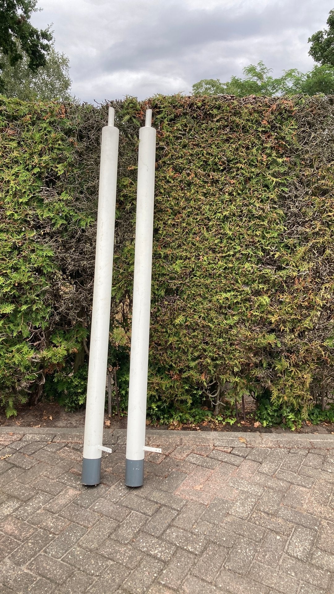 2 ijzeren palen 205  bij 010, Tuin en Terras, Palen, Balken en Planken, Ophalen, Zo goed als nieuw, Minder dan 180 cm, Palen