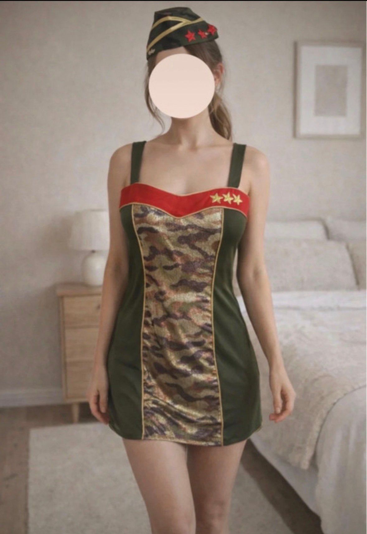 Leger / army carnavalsjurkje, Ophalen of Verzenden, Zo goed als nieuw, Maat 36 (S), Carnaval