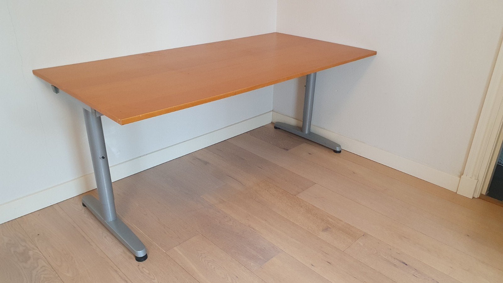IKEA GALANT bureau 160x80 cm met verstelbare poten, Ophalen, Overige typen, 160 cm, Gebruikt