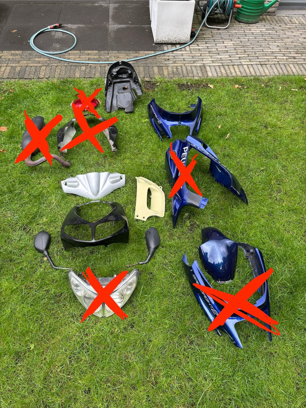 Diverse kappen en onderdelen voor Peugeot Speedfight 2, Ophalen of Verzenden, Gebruikt, Kap, Peugeot