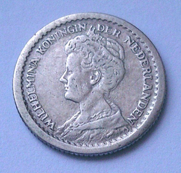Nederland 10 Cent 1915., Verzenden, Zilver, 10 cent, Koningin Wilhelmina