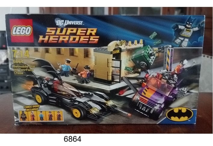 Lego Batman 6864 Batmobile two-face Chase 7-14 Super Heroes, Lego, Nieuw, Ophalen of Verzenden, Complete set