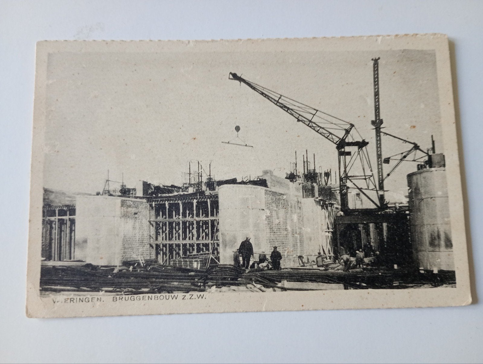 Wieringen Bruggenbouw Z.Z.W., Ophalen of Verzenden, 1940 tot 1960, Ongelopen, Noord-Holland