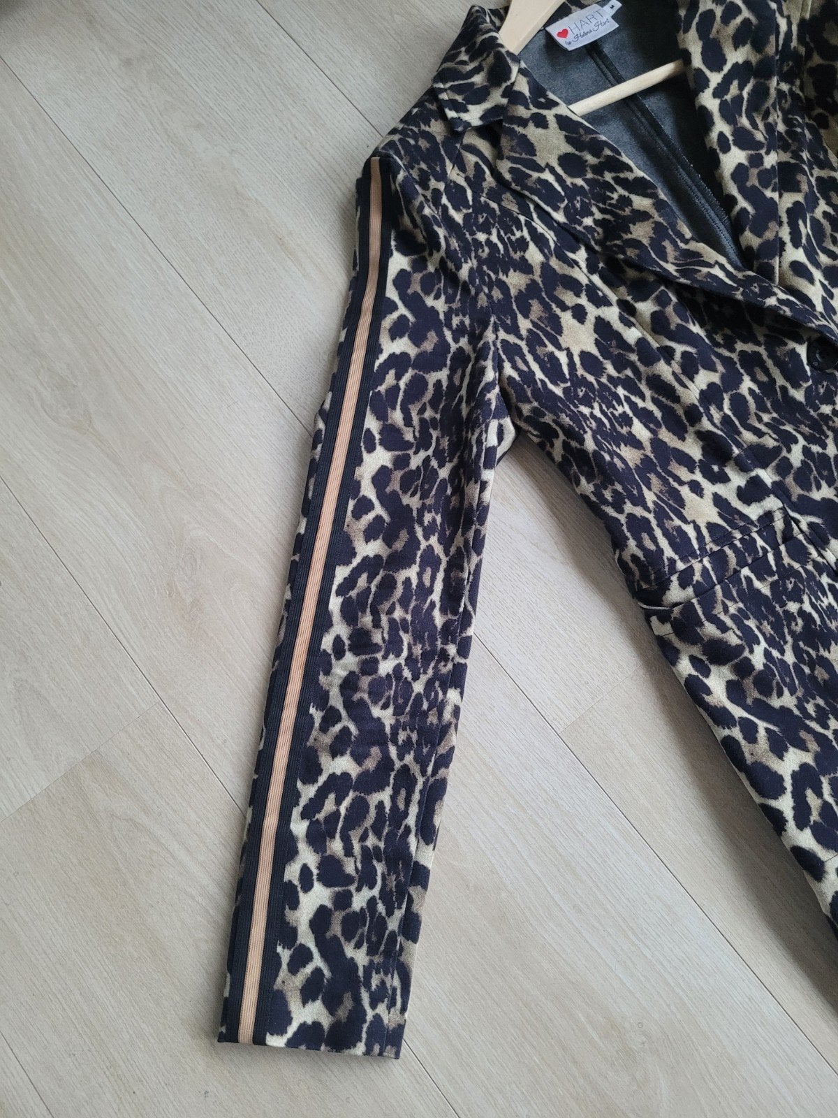 Helena Hart tijgerprint lange blazer maat M, Maat 38/40 (M), Meerkleurig, Jasje, Gedragen