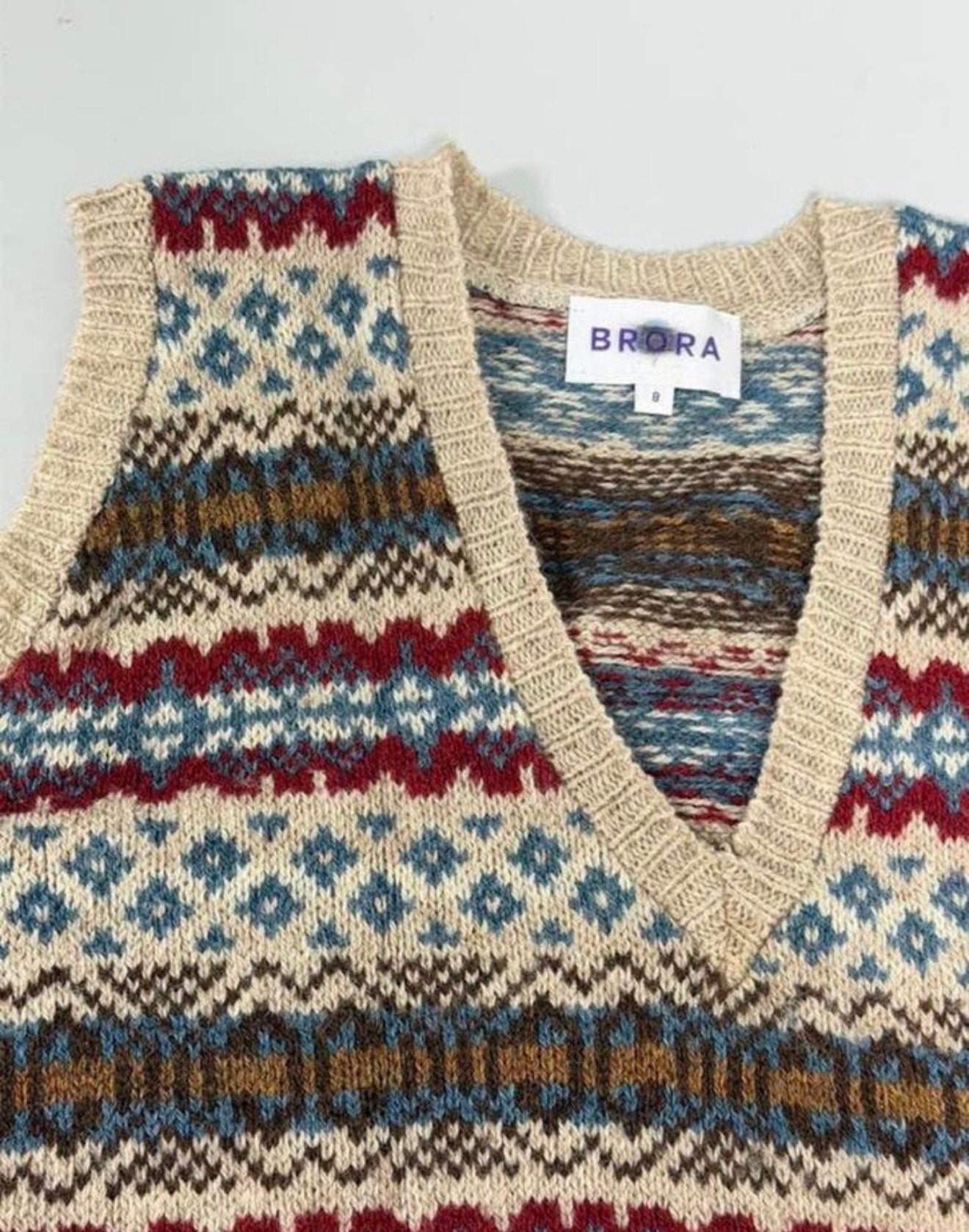 BRORA Fair Isle wollen spencer dames 36-S tanktop van wol, Kleding | Dames, Truien en Vesten, Meerkleurig, Ophalen of Verzenden