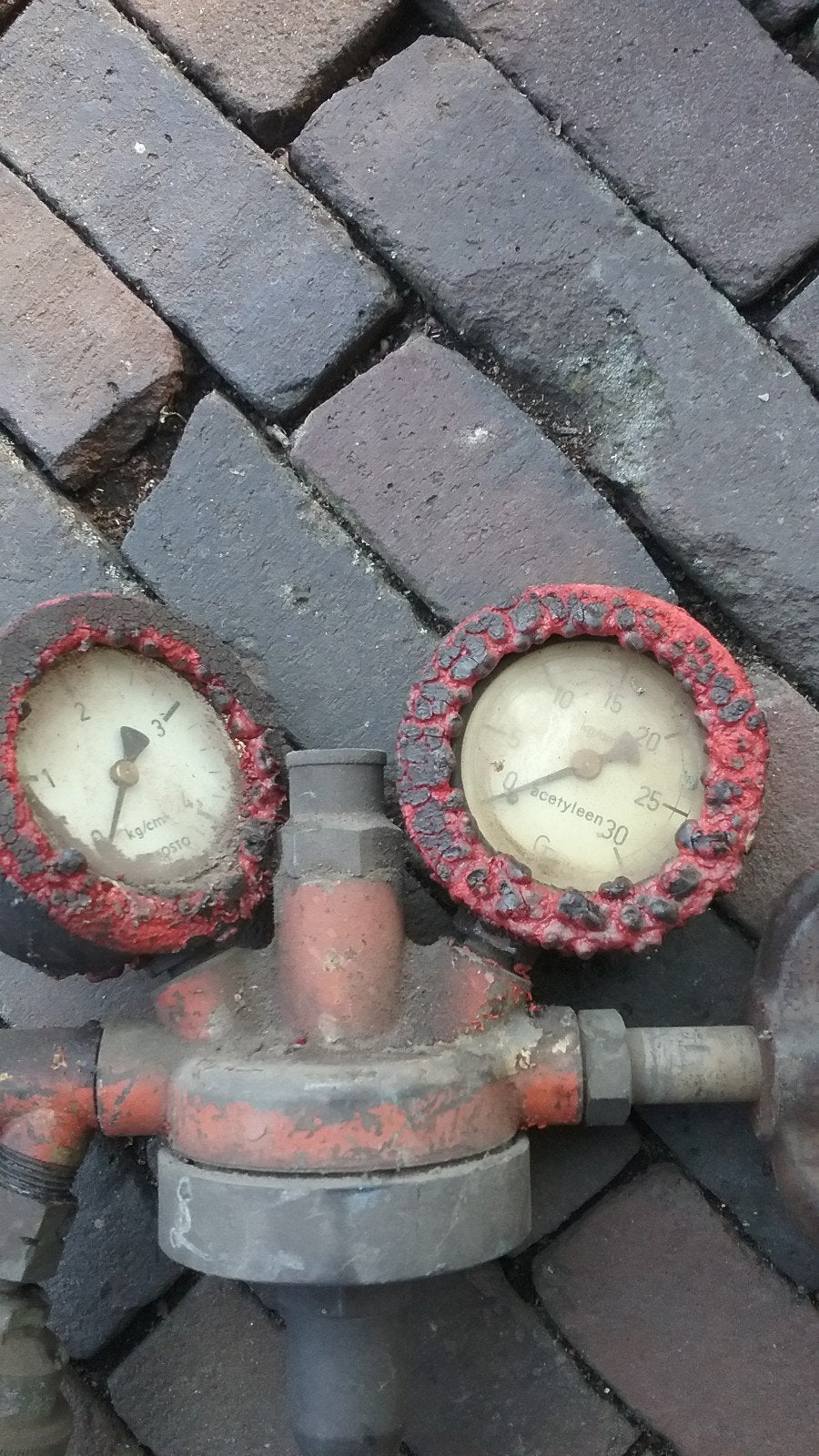Reduceer toestellen Acetyleen en zuurstof., Ophalen, Gebruikt