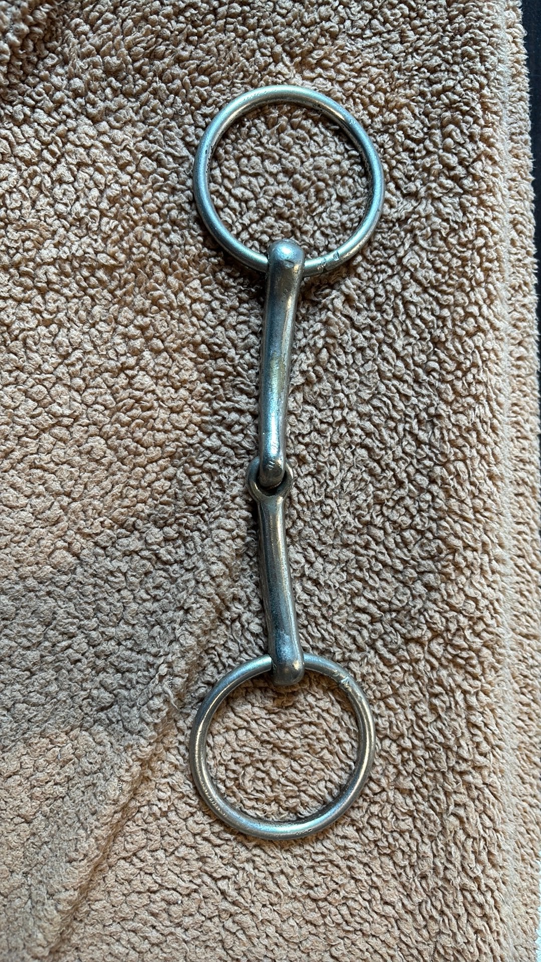 enkelgebroken onderlegtrens van roestvrij staal 13 cm, Gebruikt, Ophalen of Verzenden, Bit, Full