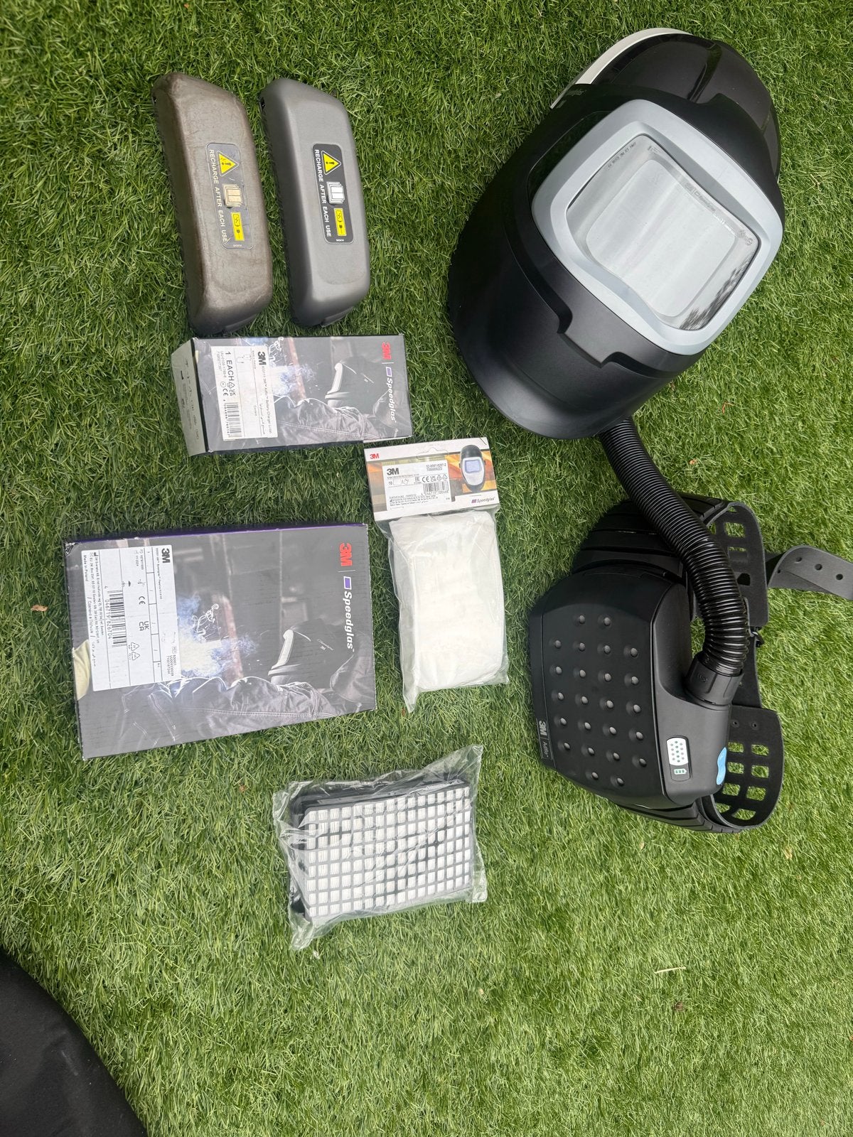 3M Speedglas 9100 MP Lashelm met Adflo PAPR Systeem, Lasfilter, Ophalen, Gebruikt