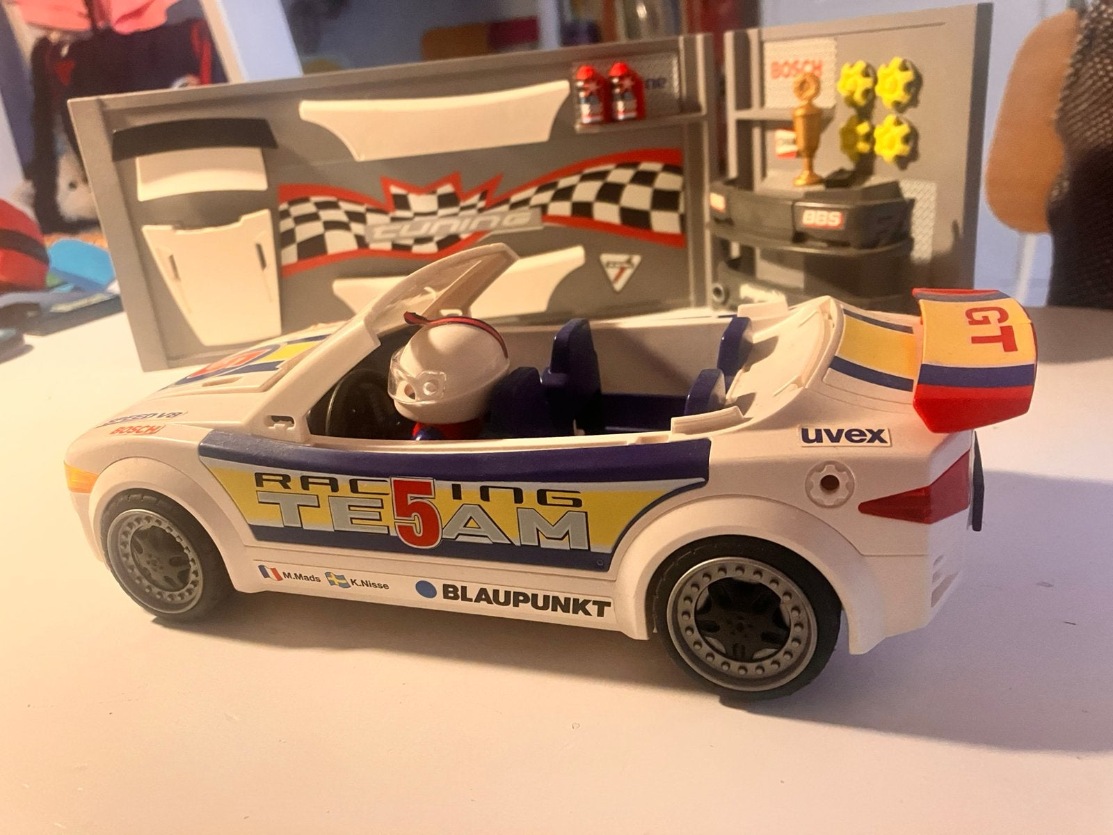 Race auto playmobil, Ophalen of Verzenden, Zo goed als nieuw