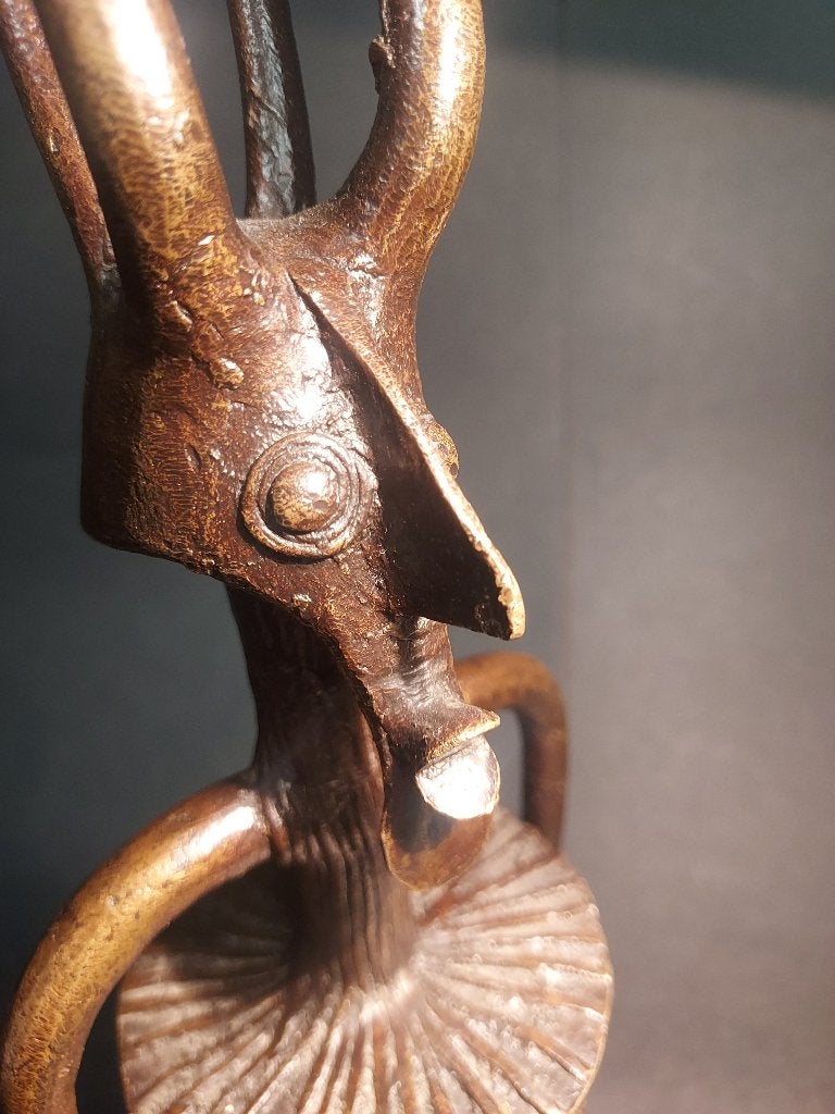 Bronzen beeld afrikaans, Overige onderwerpen, Ophalen of Verzenden, 20 - 50 cm, Beeld