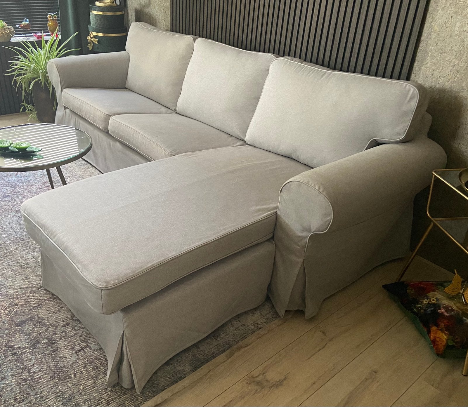 IKEA Ektorp chaise hoes, Eenpersoons, 75 tot 100 cm, Ophalen of Verzenden, Zo goed als nieuw