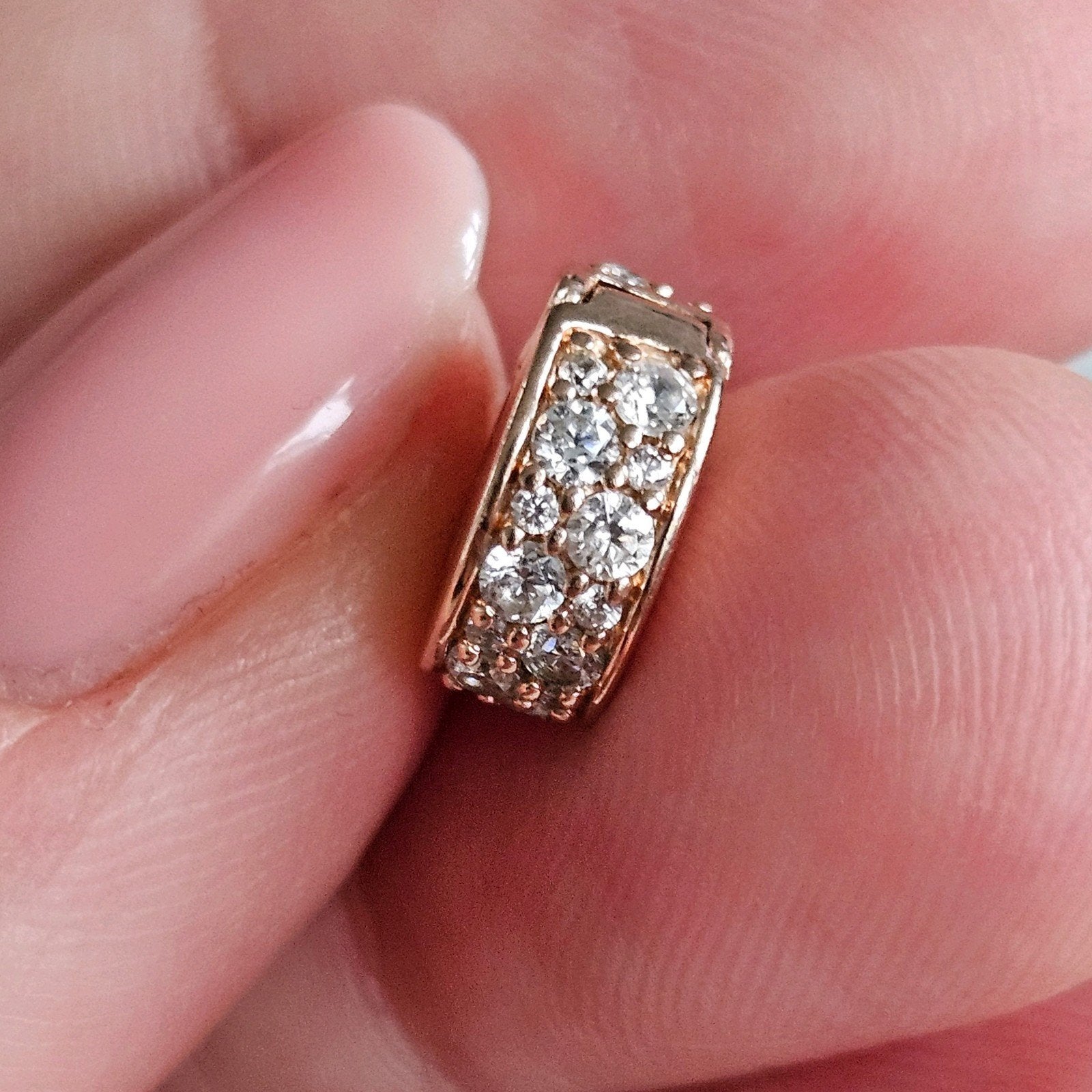 Pandora Pavé clip Rosé goud, Ophalen of Verzenden, Zo goed als nieuw, Goud, Pandora