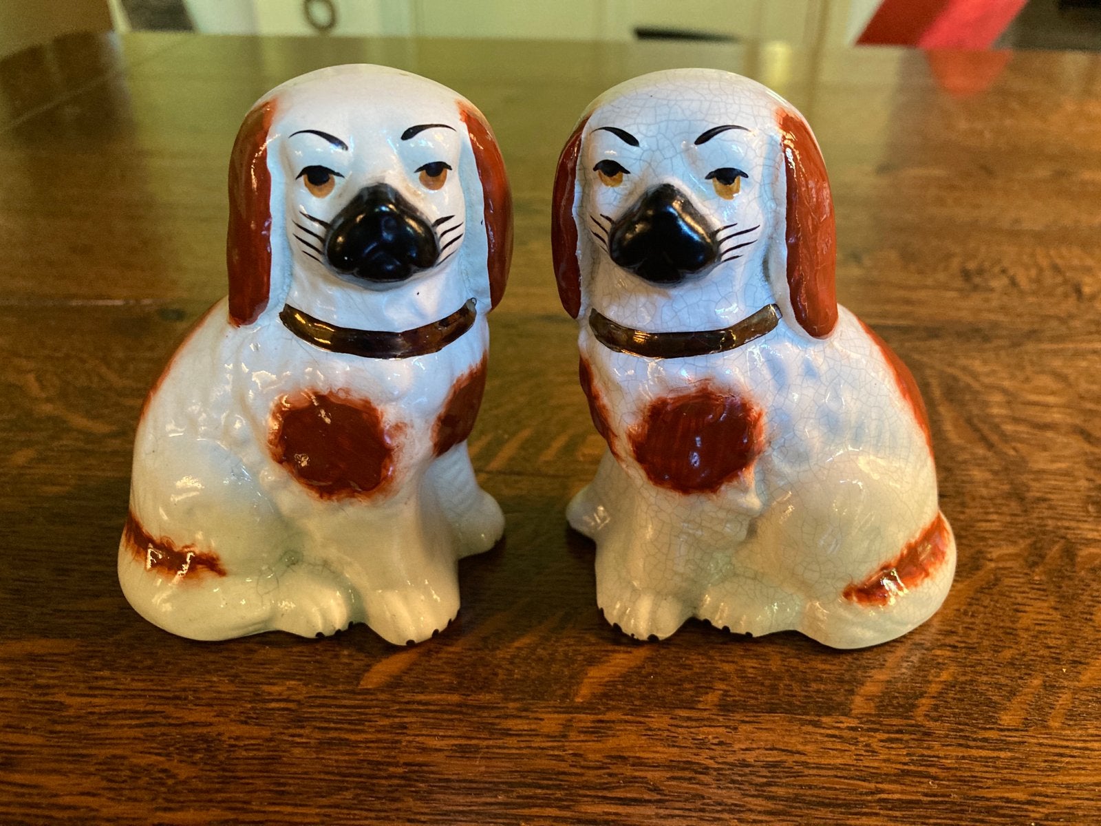 Staffordshire porseleinen set hondjes hoerenhondjes, Antiek en Kunst, Ophalen of Verzenden