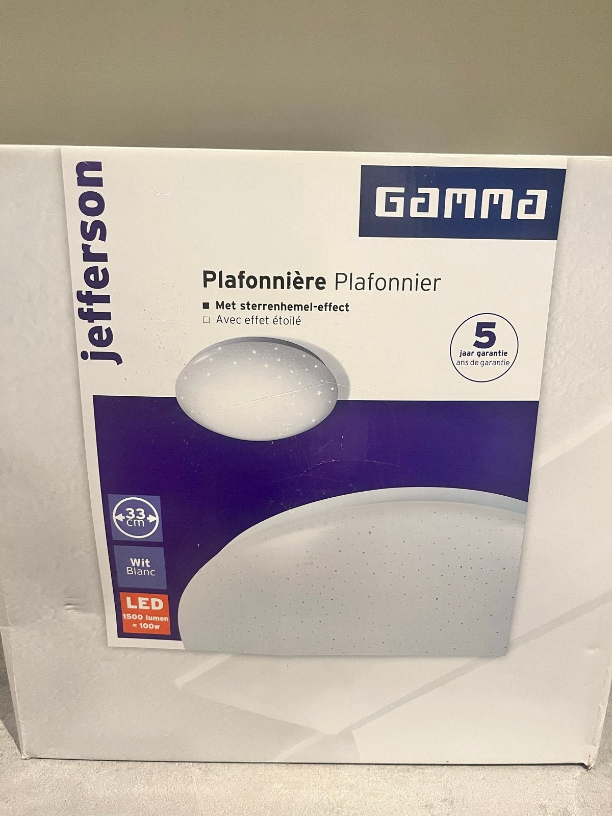 Gamma jefferson led plafonniere, Ophalen of Verzenden, Nieuw