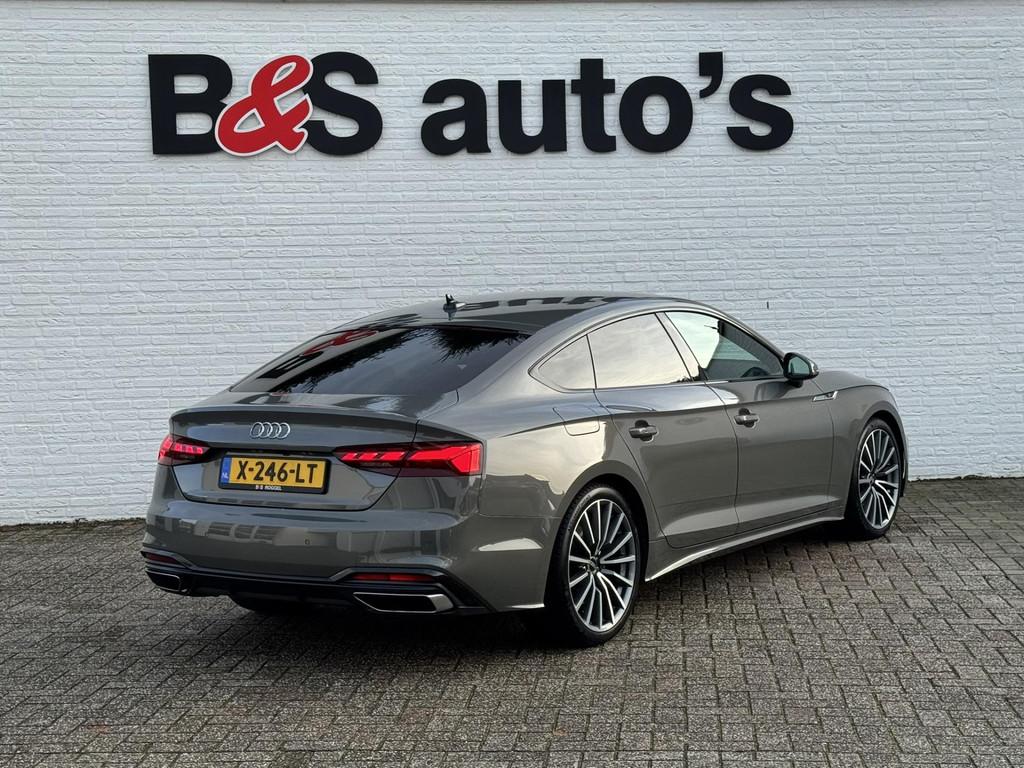 Audi A5 Sportback 35 TFSI 110KW 3x S-line Competition Zwarte, Gebruikt, 4 cilinders, Leder en Stof, Origineel Nederlands